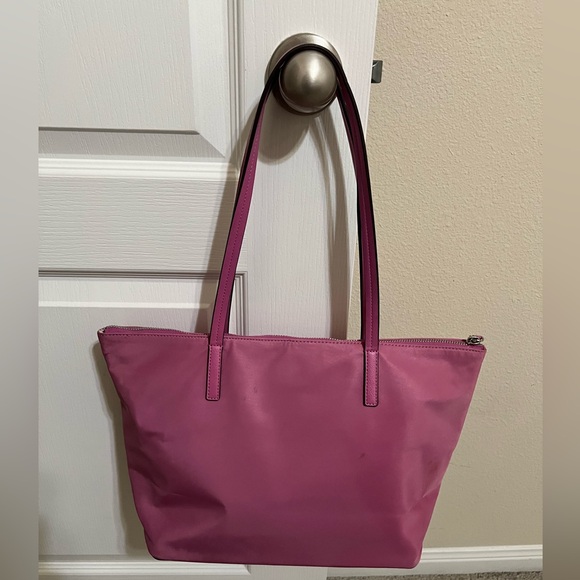 Kate Spade nylon zip tote pink 15 x 10 - Picture 2 of 11